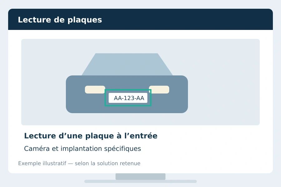 Exemple illustratif : lecture d’une plaque à l’entrée d’un site.